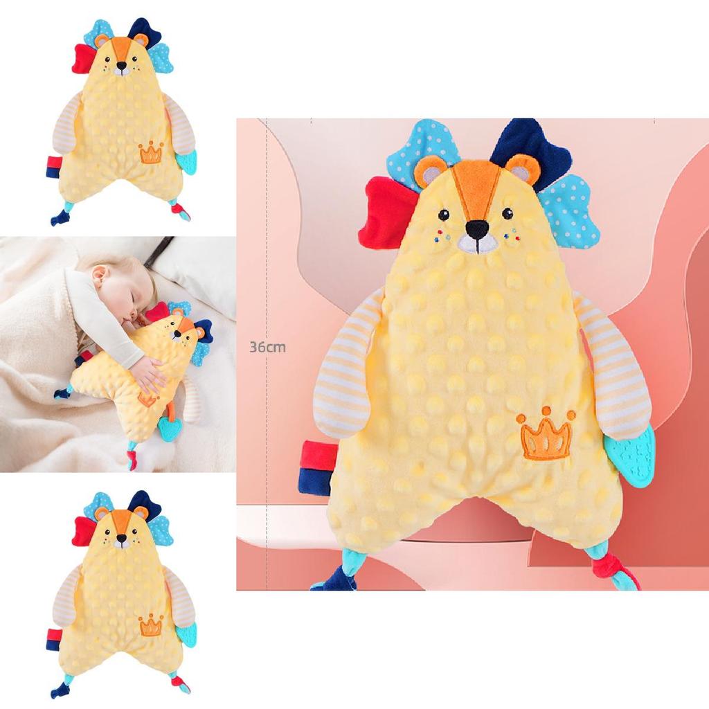 Lion Animal Plush Baby Toy With Gentle Touch For Early Development And Teething