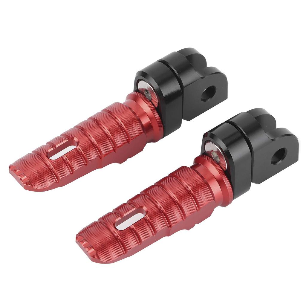 Akozon Front Foot Peg Rest Pedal for Honda Aluminum Alloy CB125RCB300R CB1300SF CB600F OE: FP-274-Set (Red)
