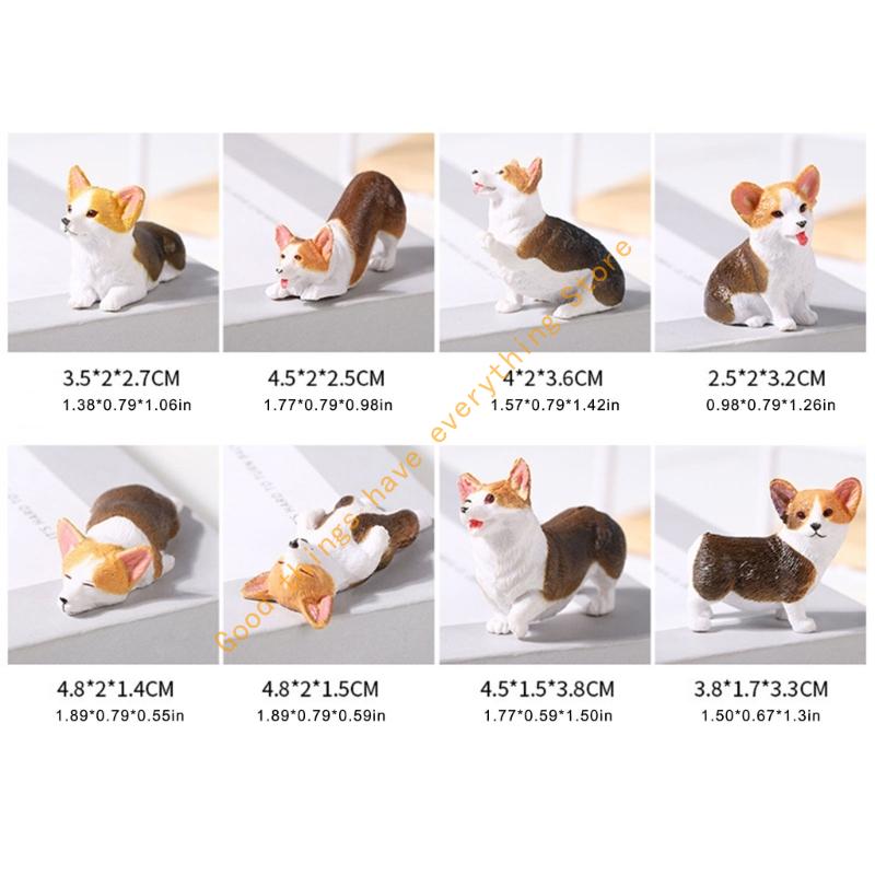 8pcs Christmas Gift Dog Sculpture For Vehicle Interior And Workplace Adds Fun Enhances Mood Office Decoration 55KF