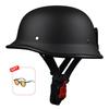 18 Half Helmet Motorcycle Helmet Electric Vehicle Bike Riding Locomotive for Cruiser Retro Four Seasons Unisex Teenager Child