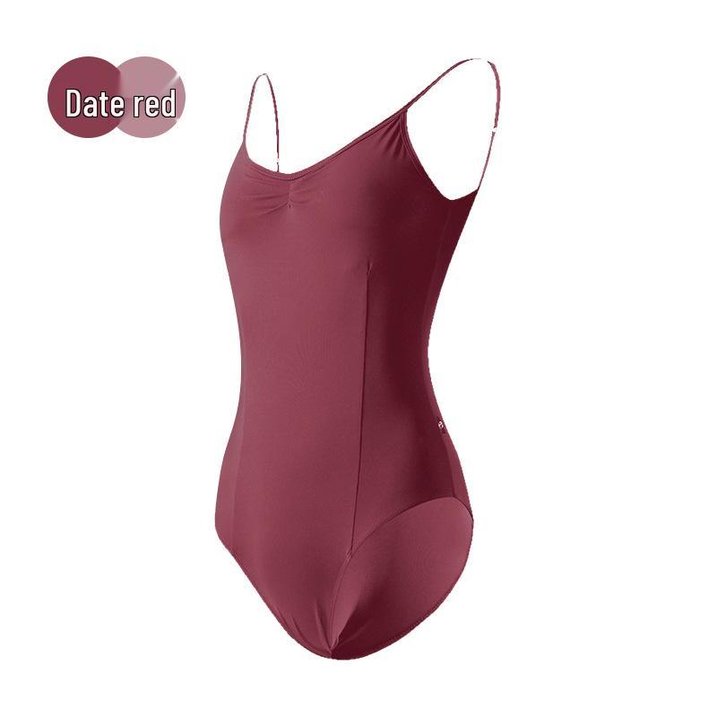 Dívčí a dámský taneční cvičební trikot s tílkovými ramínky pro balet a gymnastiku