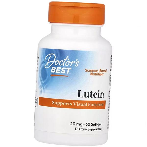 Лютеин и Зеаксантин, Lutein 20, Doctor's Best  60гелкапс (72327029)