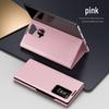 Housse à rabat en cuir Samsung Z Fold 8 avec emplacement pour carte et fenêtre