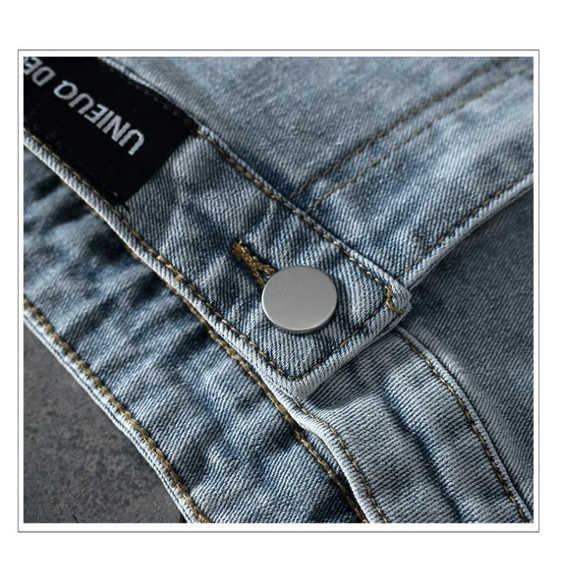 Tight-fitting Stretch High-waisted Denim Shorts for A Small Group of Skinny Spice Girls