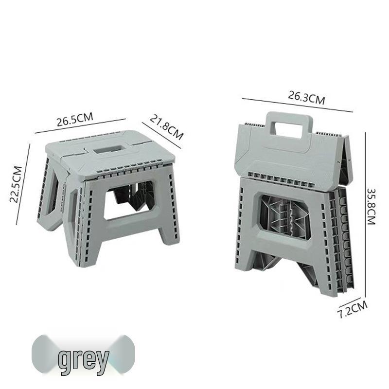 Compact Portable Folding Plastic Stool for Camping and Outdoor Use