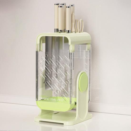 Rotating Tool Cutter Holder with Multi-Angle Hovering Shaft Rack Wall-Mounted or Countertop Drainage Organizer for Kitchen