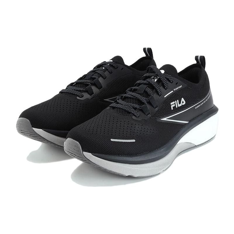 FILA 3APANTHER Rebound Fabric Synthetic Leather Shock Absorbing Lightweight Low Top Running Shoes Men sneaker Caviar-Grey A12M331104FBC