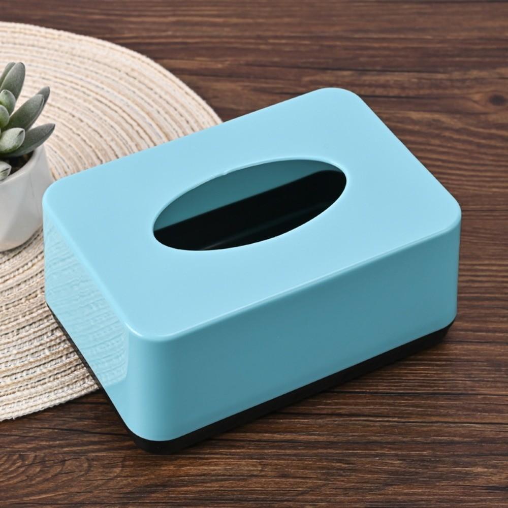 Solid Color Tissue Box Square Tissue Case Simplicity Design Napkin Holder Home Use