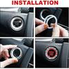 WINKA Car Engine Start Stop Button Cover Bling Accessories for Car 2pcs Ignition Ring Caps Keyless Push Start Button Ring Cap Interior Decoration