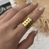 Stainless Steel Exggerated Geometric Ring Set for Women Men Vintage Metal Spiral Line Adjustable Finger Ring Party Jewelry