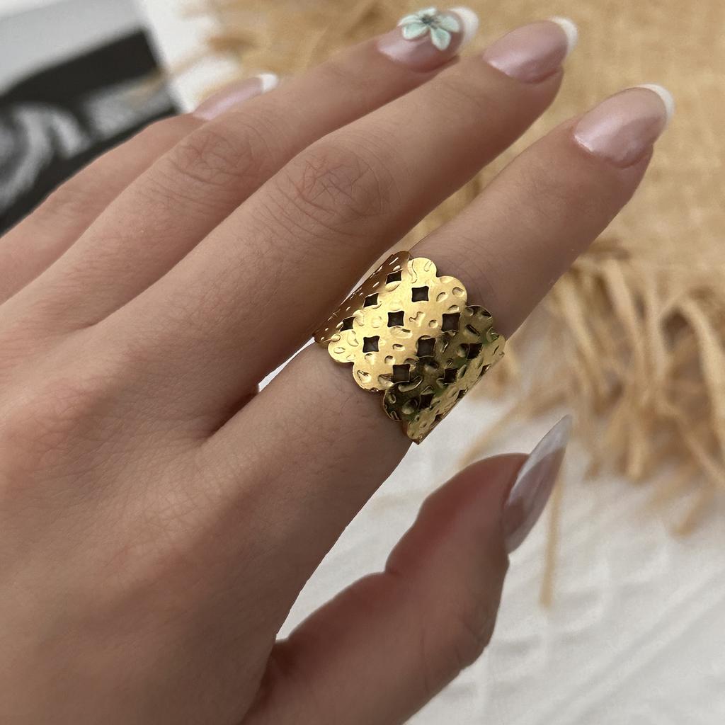 Stainless Steel Exggerated Geometric Ring Set for Women Men Vintage Metal Spiral Line Adjustable Finger Ring Party Jewelry