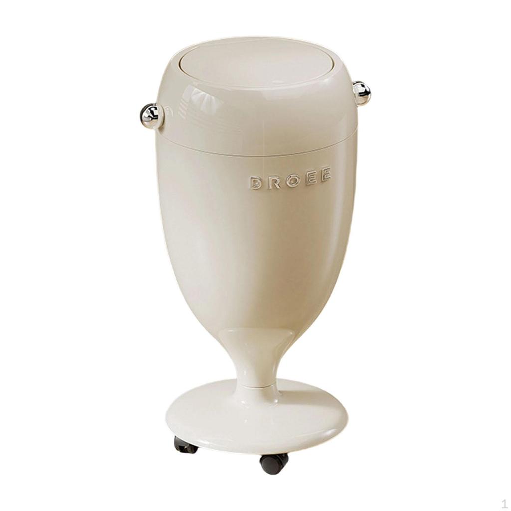 54cm Tall Wheelie Bin with Lid for Kitchen, Toilet, Home, Office, Vanity, Bathroom