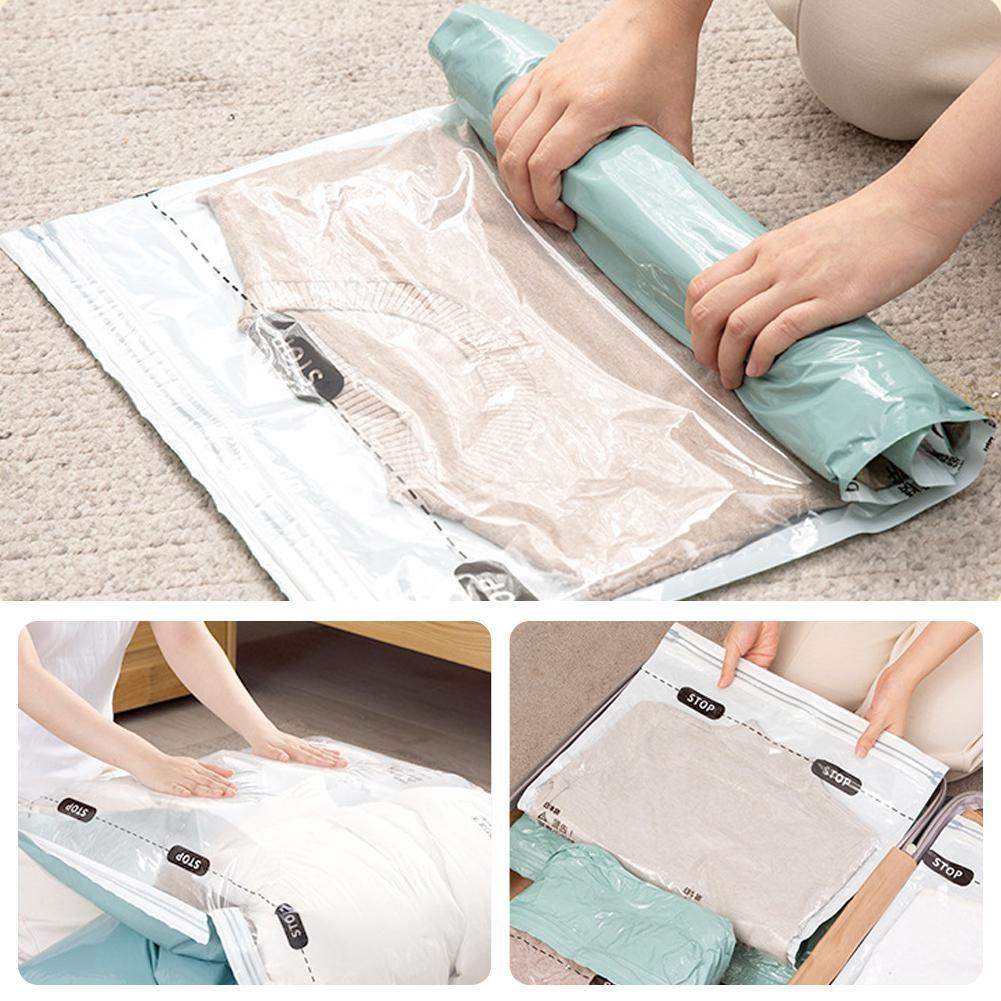 Vacuum Storage Compression Bag Space Saving Organizer Airtight Reusable Storage Bag For Quilt Down Jacket Clothes Dust Moisture