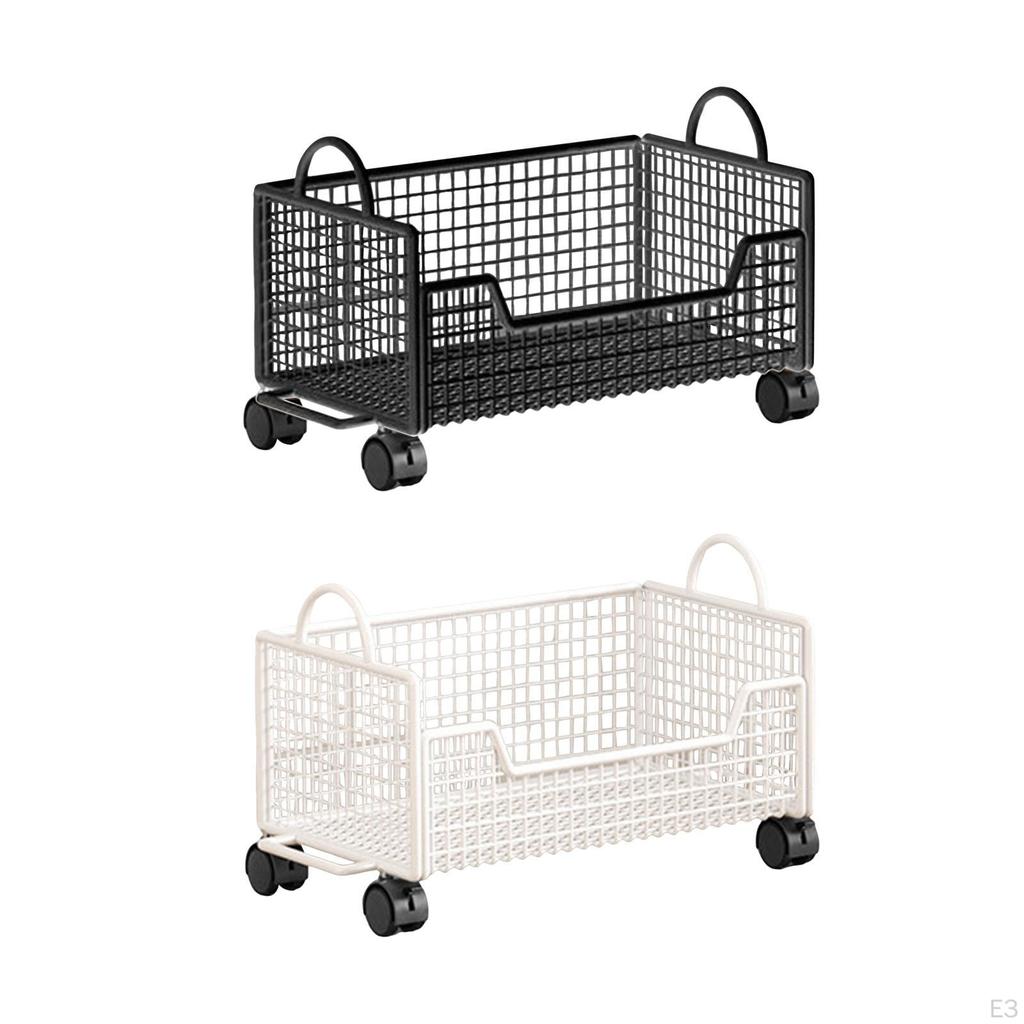 Pojízdný vozík na knihy Organizér na spisy Úložný prostor do ubytovny Časopisy Multifunkční s kolečky do spíže