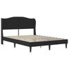 Bed Frame with Headboard Black 120 x 190 cm Faux Leather
