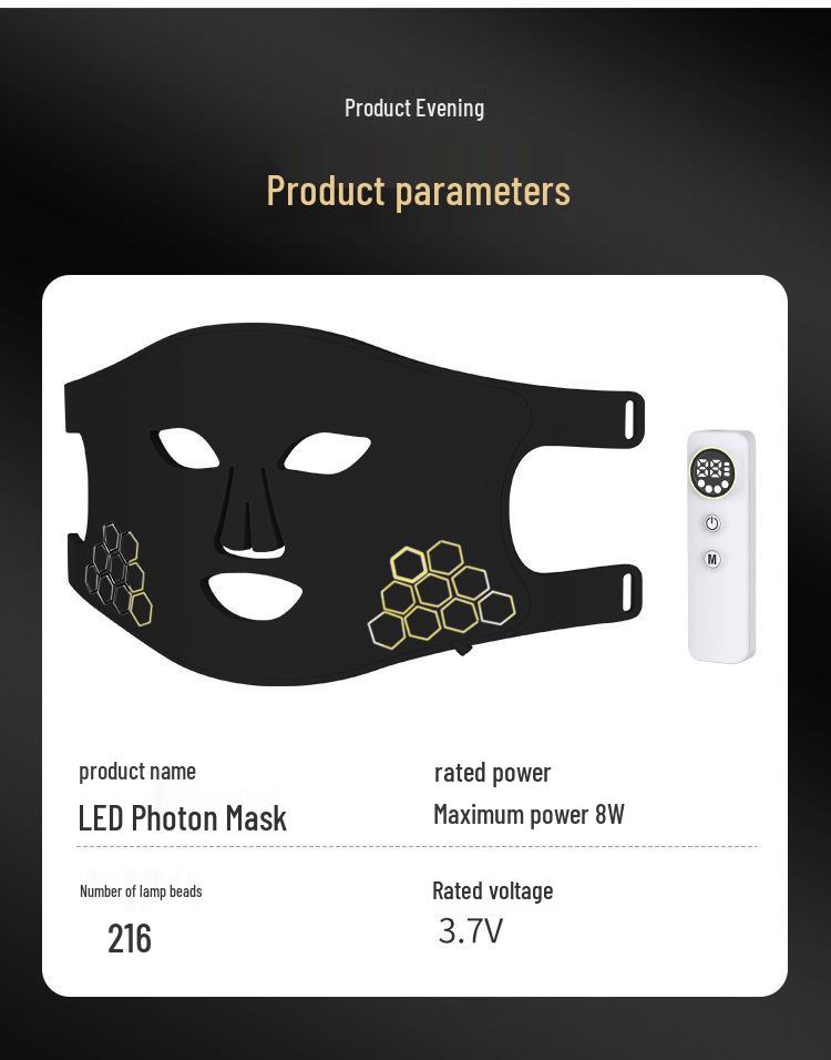 Photon LED Silicone Mask with FDA 510K Approval for Infrared Light Skin Rejuvenation & Blue Spectrum Therapy