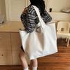 Large-capacity bag women's new fashionable and simple shoulder tote bag commuter bag student class bag tide