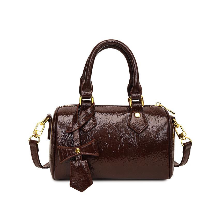 

Мини-сумка-подушка «Осень 2025»: Высококлассная универсальная бостонская сумка и кроссбоди кофейный