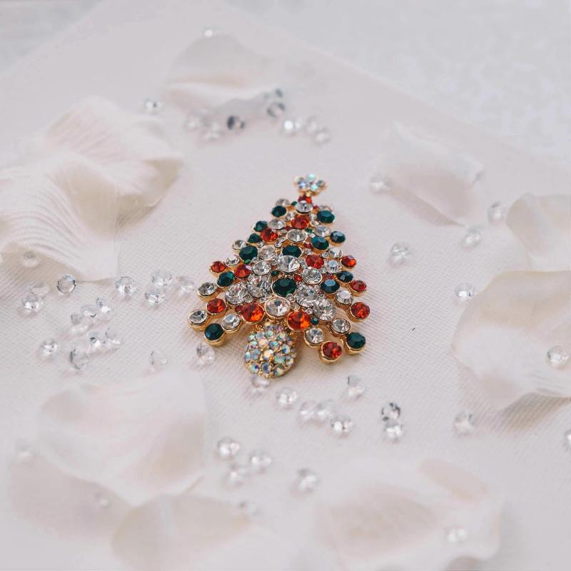 2pcs Christmas Tree Brooch