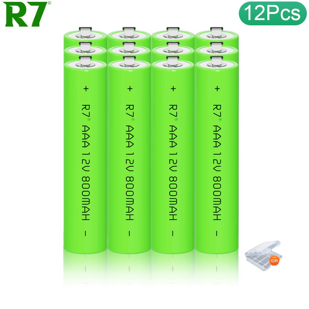 R7 1.2V AAA Ni-MH Rechargeable Battery 800mAh with Weld Tabs - Long-Lasting Power for Electric Shaver, Razor, Toothbrush