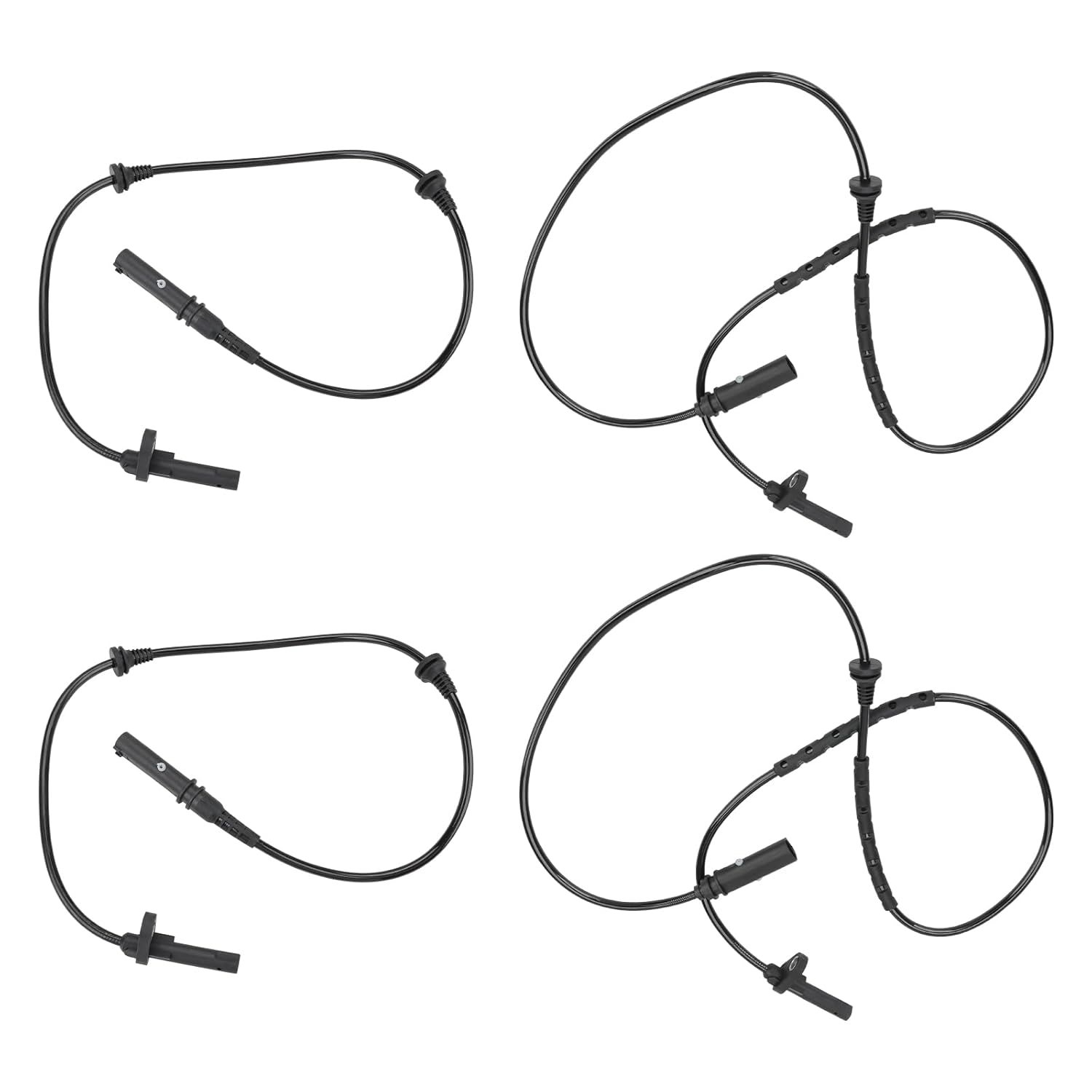 4 Pcs ABS Wheel Speed Sensors Compatible with BMW X5 X6 2008 2009 2010 2011 2012 2013 2014 2015 2016 2017 2018, Front and Rear abs Sensors,