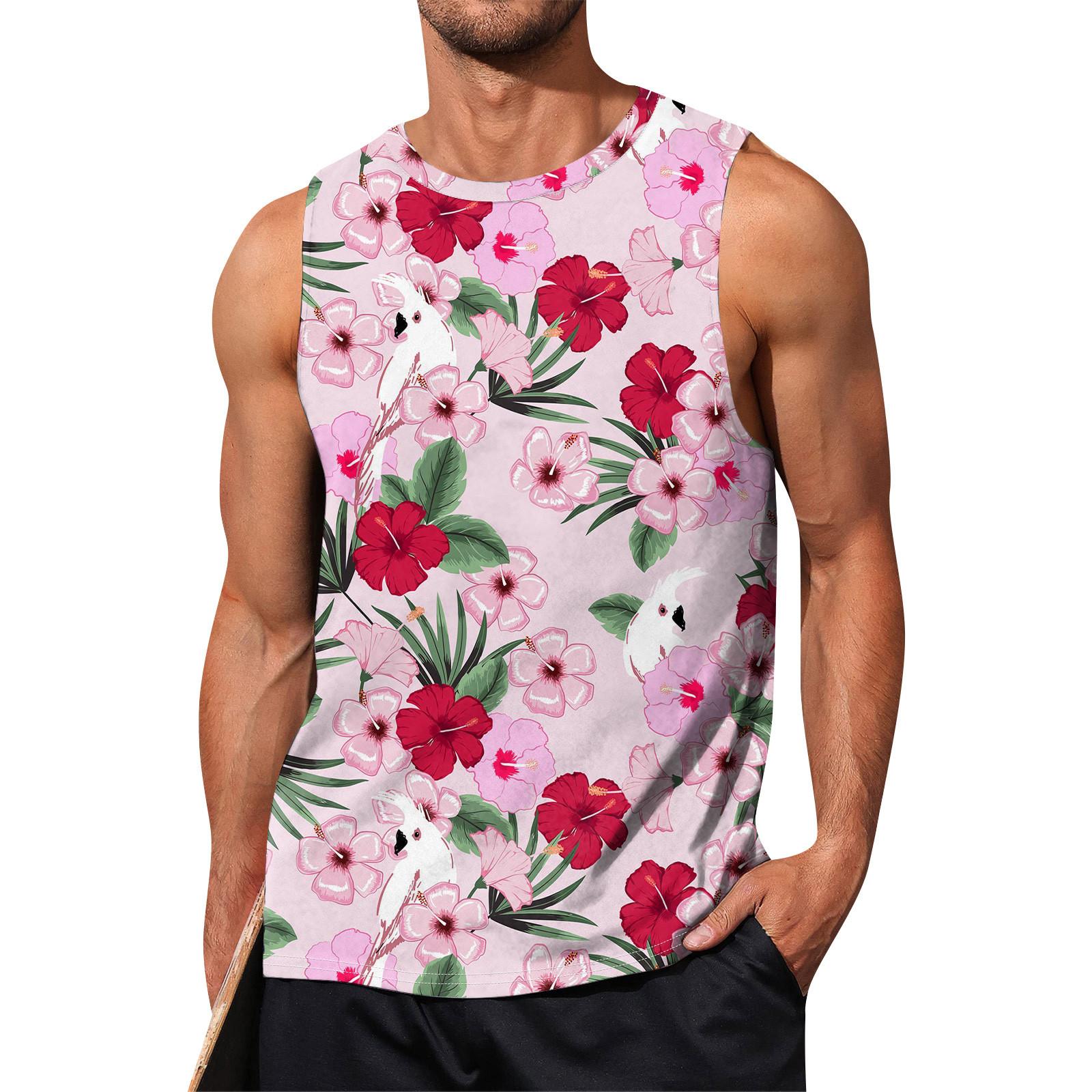 

Мужская летняя пляжная майка для серфинга, большой размер, повседневный дышащий топ без рукавов, свободная майка с принтом, мужская рубашка L красный