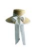 Summer Straw Hat White Edging French Elegant Ladies Seaside Travel Sun Hat Hepburn Style Wide Brim Straw Hat  Chapeau Femme
