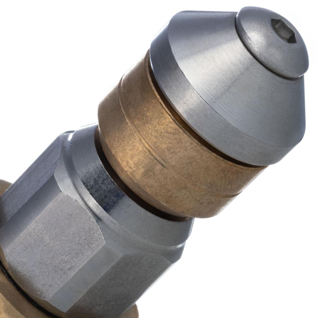 M22 350 bar rotating pipe cleaning nozzle stainless steel, brass