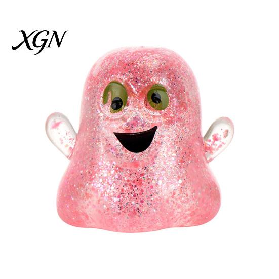 Halloween Party Favors 1/5Pcs Mini Ghost Squeeze Toy, Glitter Stress Relief Fidget Toys Ball Sensory for Kids Adults Slow Rebound