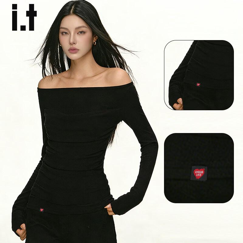 Chocoolate Women s Lyocell Off-Shoulder Mesh Top One Size