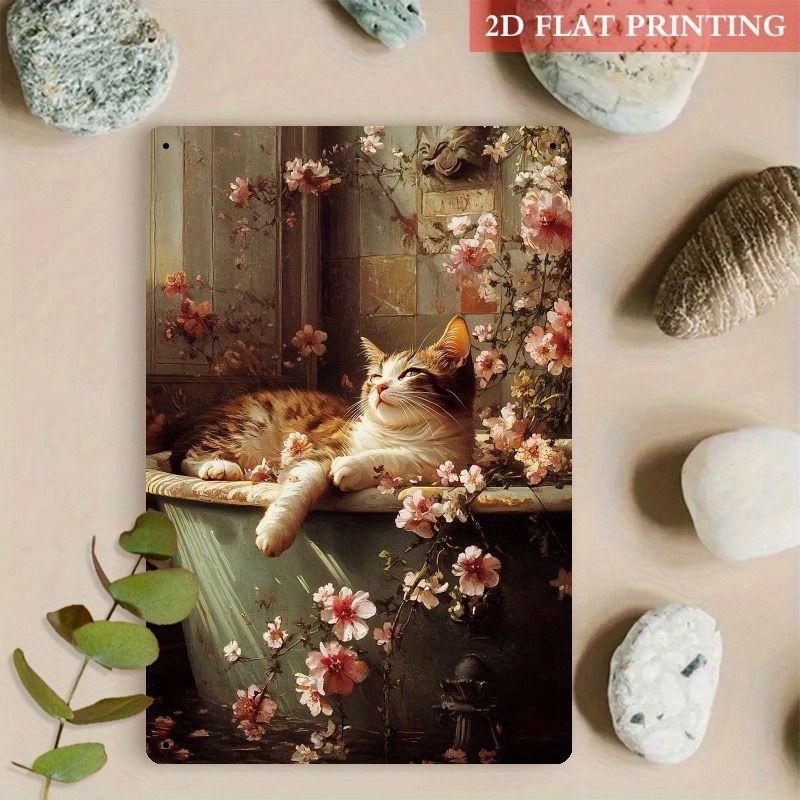 Old-Fashioned Animal Theme Metal Tin Sign for Kitchen Bar Coffee Shop Interior