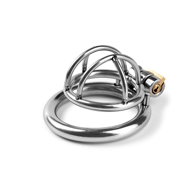 Dorosły metalowy zamek Chastity mężczyzna SM klatka na penisa Bondage ciemny zamek pierścień penisa ze stali nierdzewnej zabawki erotyczne do masturbacji dla człowieka Gay Sissy