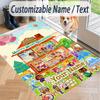 Custom Text Animal Crossing Pattern Floor Rug Soft Indoor Carpet Mat Living Room Bedroom