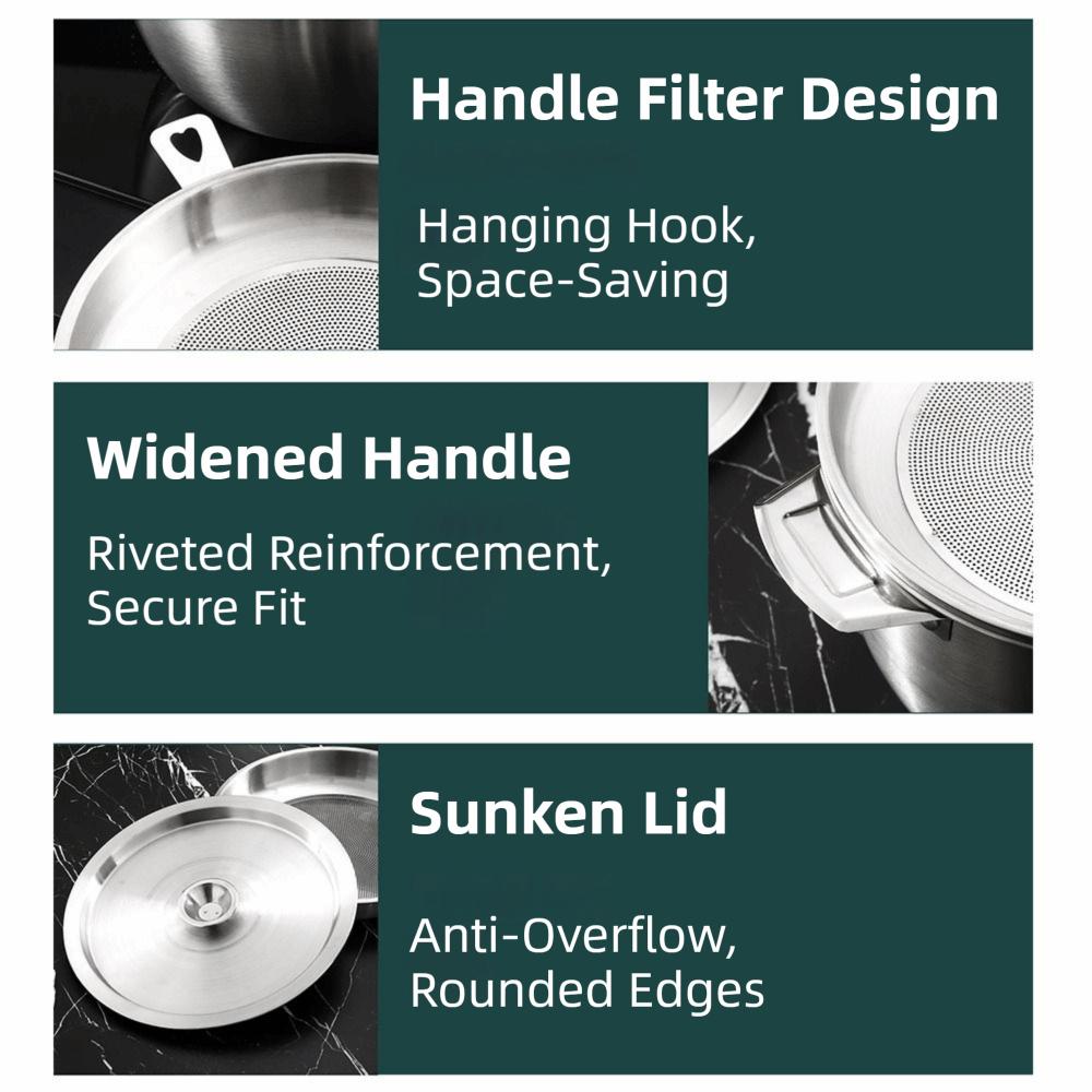 Large Capacity Oil Filter Pot 3L Grease Container Easy-Grip Lard Strainer  Kitchen Tool