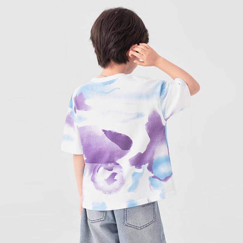 Duoduo Jia Boys' Tie-Dye Cotton Short Sleeve T-Shirt