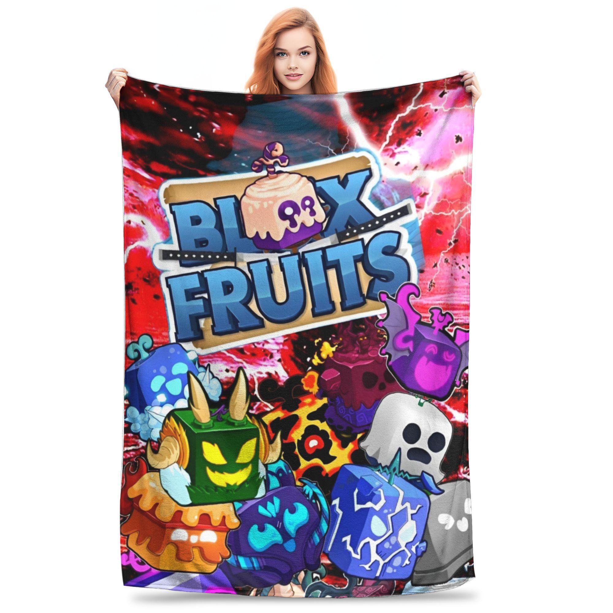 

Одеяло-плед с видеоигрой Blox Fruits в подарок для мужчин и женщин, супермягкое и уютное, для гостиной, 50x60 дюймов, несколько размеров 30x40in