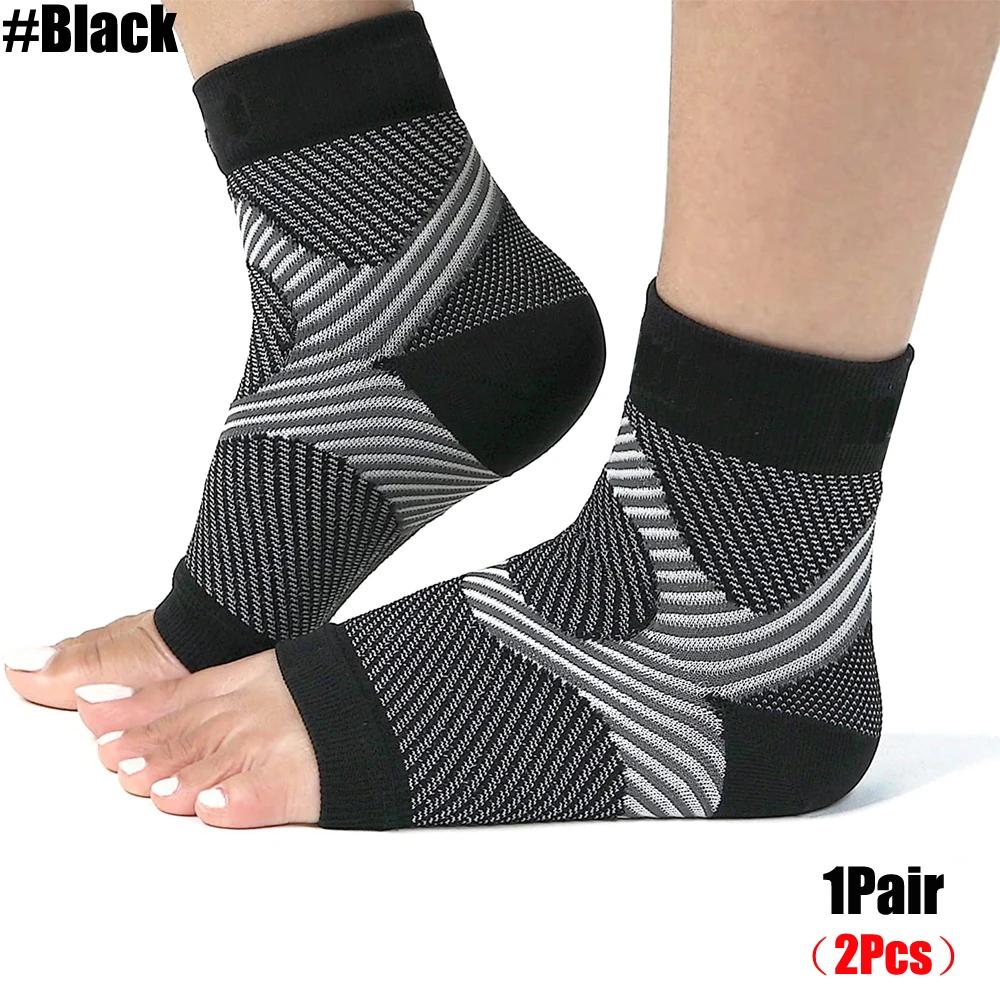 1 Pair Plantar Fasciitis Socks Arch Support Compression Sleeve Toeless Foot Pain Relief Night Splints