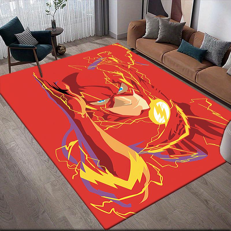 The Flash Classic Element Square Area Rug, Non-Slip Floor Mat for Living Room, Perfect Gift for Fans.chl