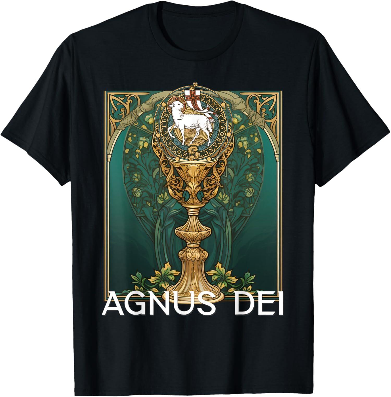 NEW LIMITED Agnus Dei Sanctus Traditional Latin Mass Catholic T-Shirt XXL