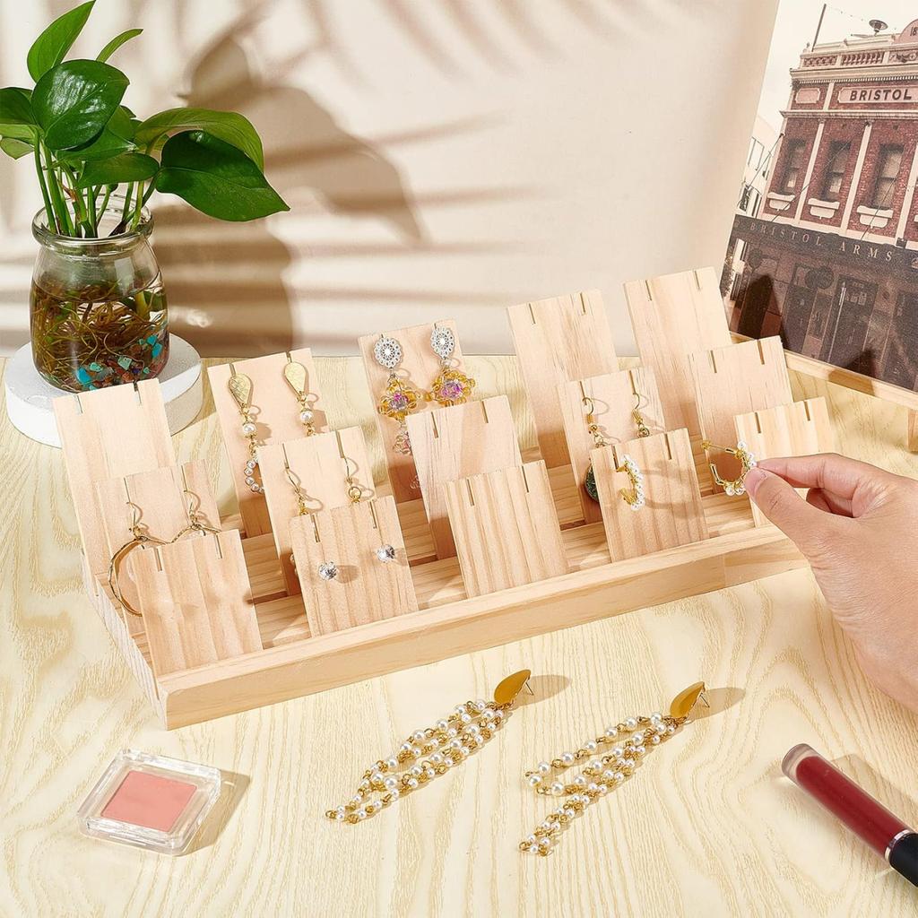 Wood Earring Display Stands,Jewelry Earring Display Holder Wood Earring Card Holder