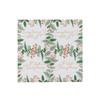 Merry Christmas Green Leaf Paper Napkins - Soy Ink, Virgin Wood Pulp, Food Grade, English Square Design