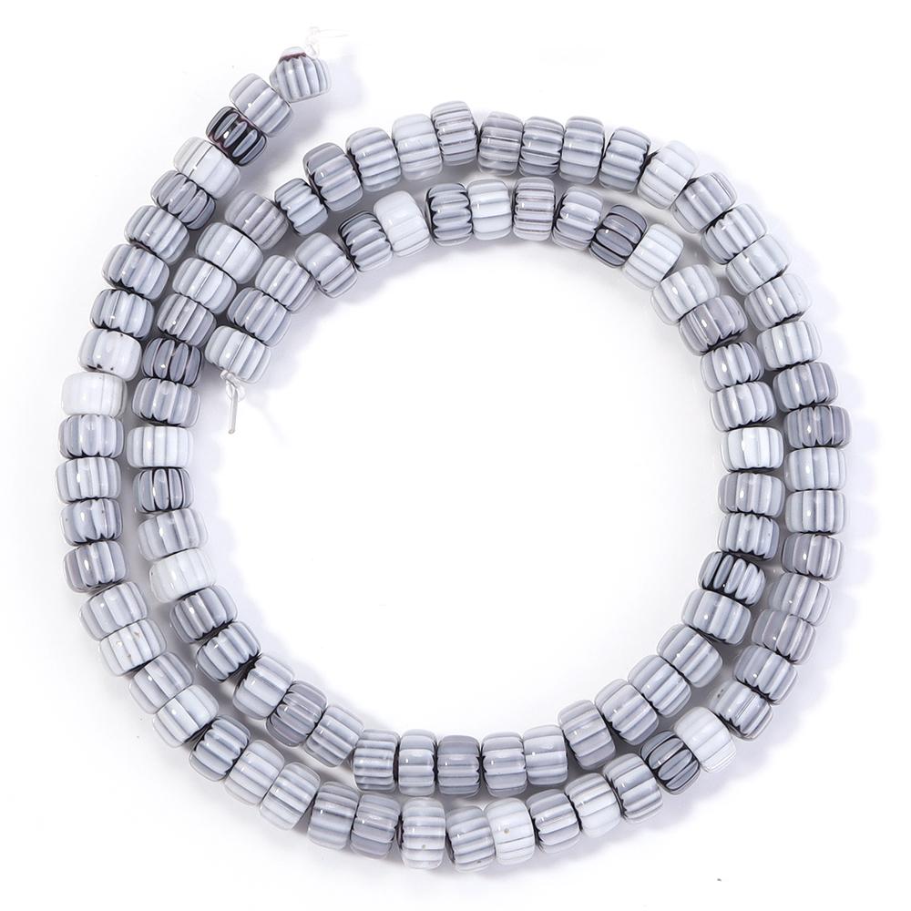 1 Strand 6x4mm Pumpkin Lampwork Beads Colorful Glazed Glass Loose Beads For Jewelry Making DIY Bracelets Necklace Accessories