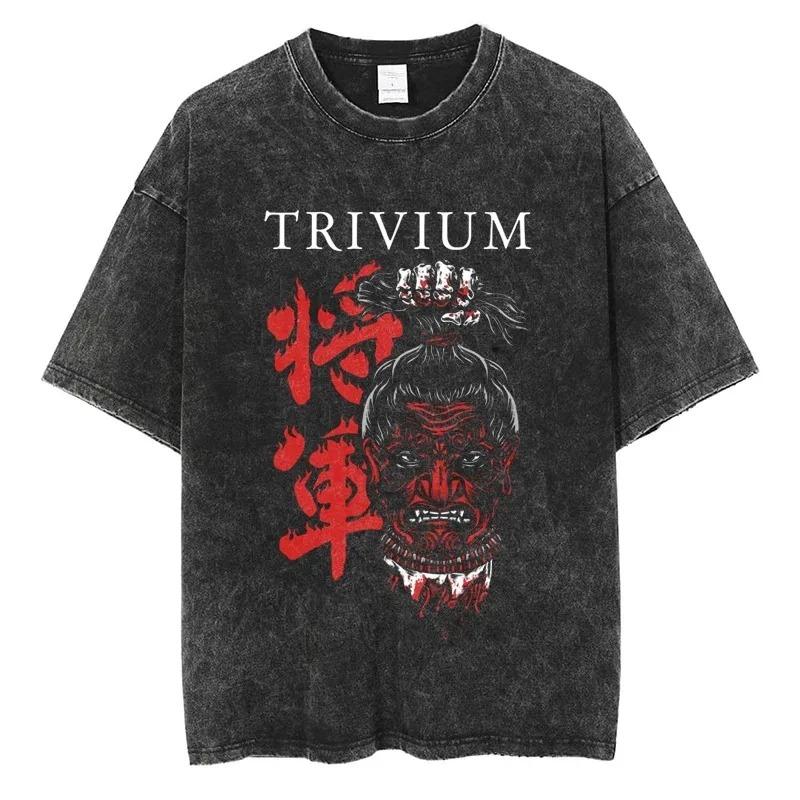 

Metal Core Band Trivium Shogun Poster Print Tshirts Men Women Cotton Vintage Washed Highstreet Oversized Men Women Summer Tees S