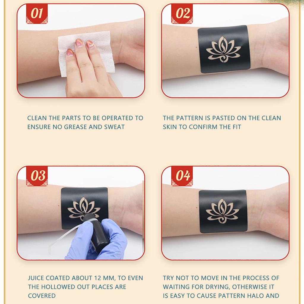 10ml Temporary Kit Semi-Permanent Ink Template