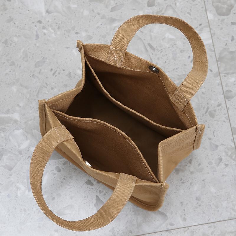 Canvas Lunch Bag Classic Bear Lunch Box Storage Handbag Multifunctional