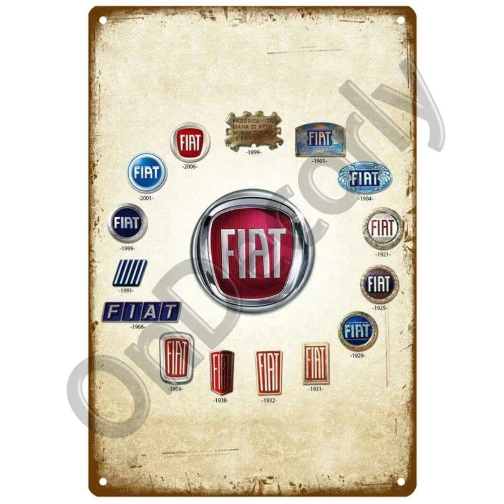 

FIAT Garage Bar Metal Sign, Auto Brand Wall Decor 20x30cm