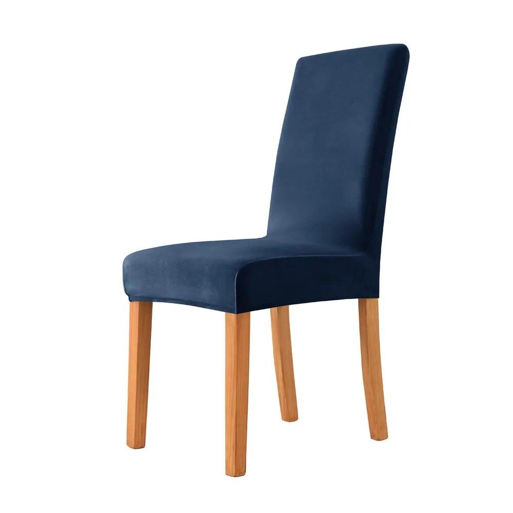 Velvet Fabric Chair Cover for Dining Room Wedding Hotel Banquet Soft & Comfortable Spandex Stretch Chair Covers  Home Decor Seat
