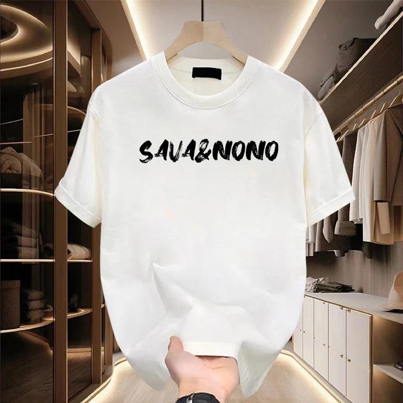 Trendy Brand Short-Sleeved Pure Cotton Men'S Printed T-Shirt Trendy Men'S And Women'S Versatile Round Neck T-Shirt Men'S