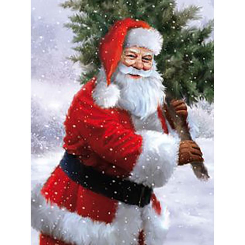 DIY Santa Claus 5D Diamond Painting Full Round Drill Christmas Gift Home Decoration Embroidery Cross Stitch Handcraft Art Kits