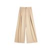 French Brushed Fashion Design Loose Versatile High Waist Commuter Wide Leg Pants Casual Pants Women Bottoms EK53183